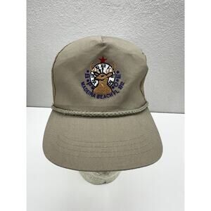 Yupoong Trucker Hat BPOE ELK Mesh Rope Cap Adjustable Tan Vintage 1912 Florida